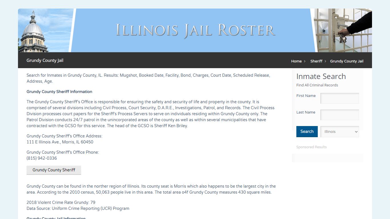 Grundy County Jail | Jail Roster Search